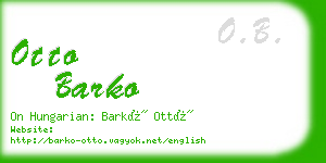 otto barko business card